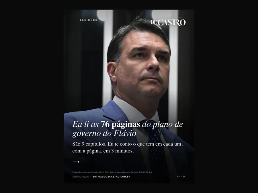 A capa da edição do plano de governo do Flávio