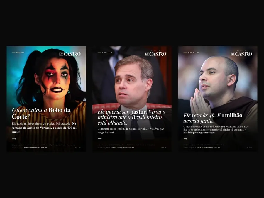 As capas das edições da Bobo da Corte, de André Mendonça e de Frei Gilson