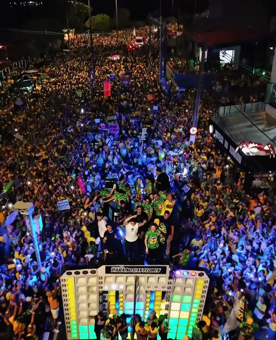 Ato de Nikolas Ferreira em Aracaju, 20/10/2026. Reprodução/Instagram @nikolasferreiradm