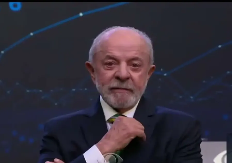 Lula no debate da Band. Reprodução/Band