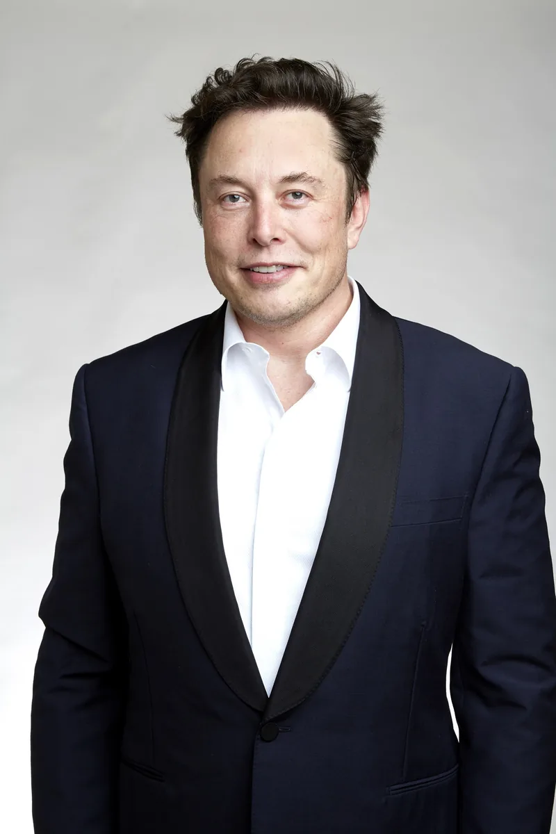 Elon Musk em retrato na Royal Society, em Londres