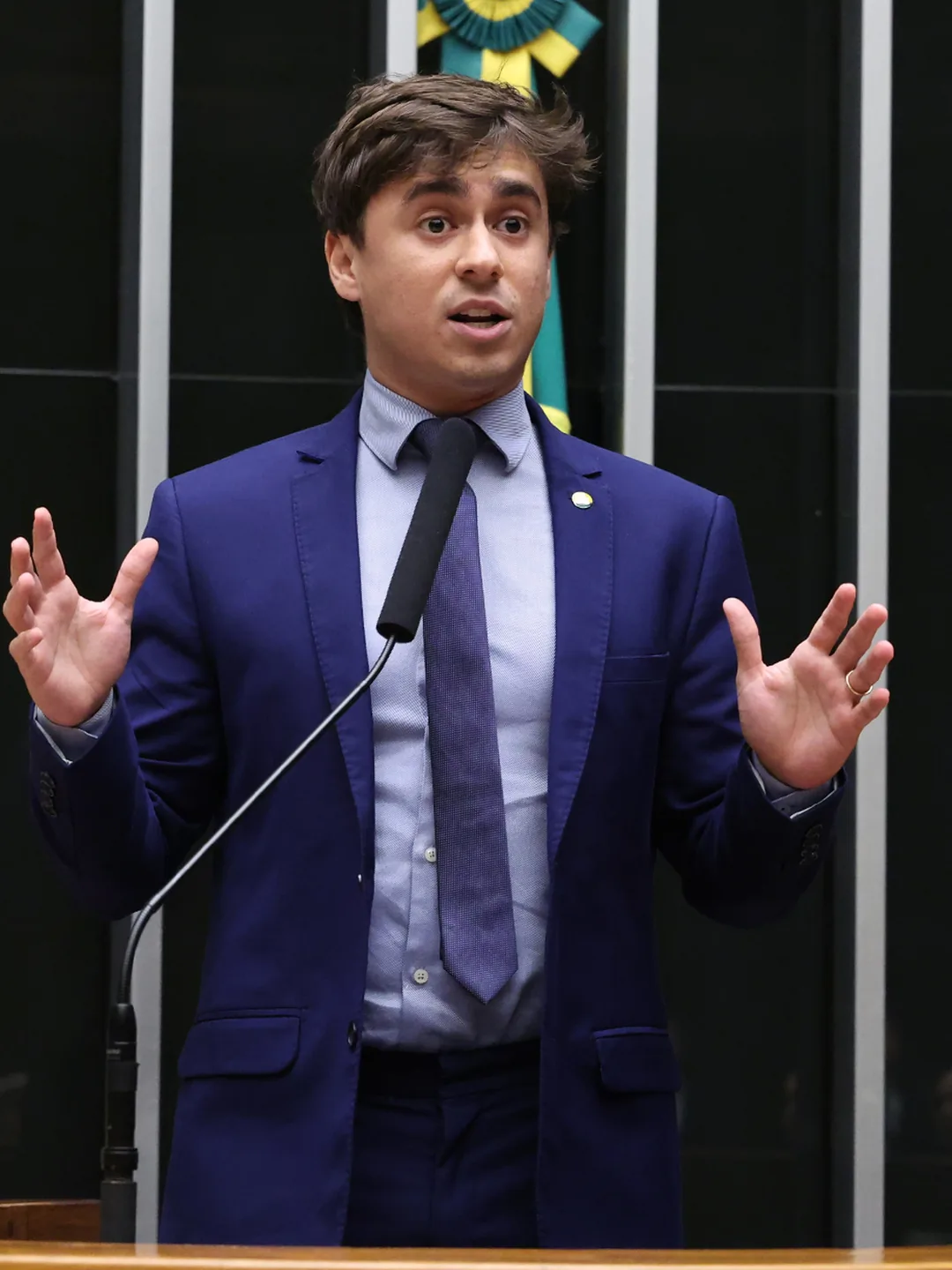 Nikolas Ferreira na tribuna da Câmara, 14/7/2026. Foto: Kayo Magalhães/Câmara dos Deputados, CC BY 3.0