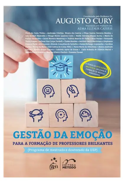 Capa do livro Gestão da Emoção para a Formação de Professores Brilhantes, Editora Método, 2023, com o subtítulo Programa de mestrado e doutorado da USP entre parênteses