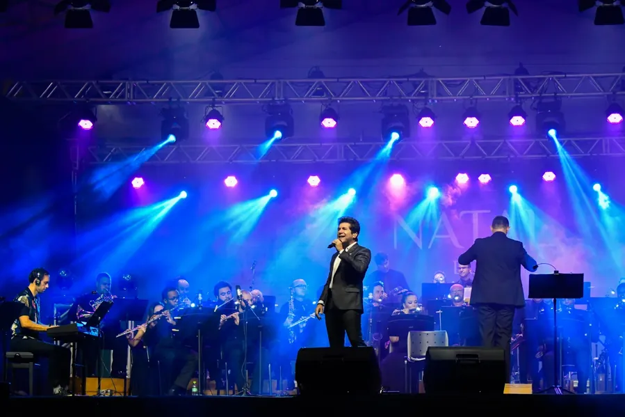 Daniel com orquestra no Natal dos Sinos, em Novo Hamburgo (RS), em dezembro de 2019. Foto: Prefeitura de Novo Hamburgo / Wikimedia Commons, CC0