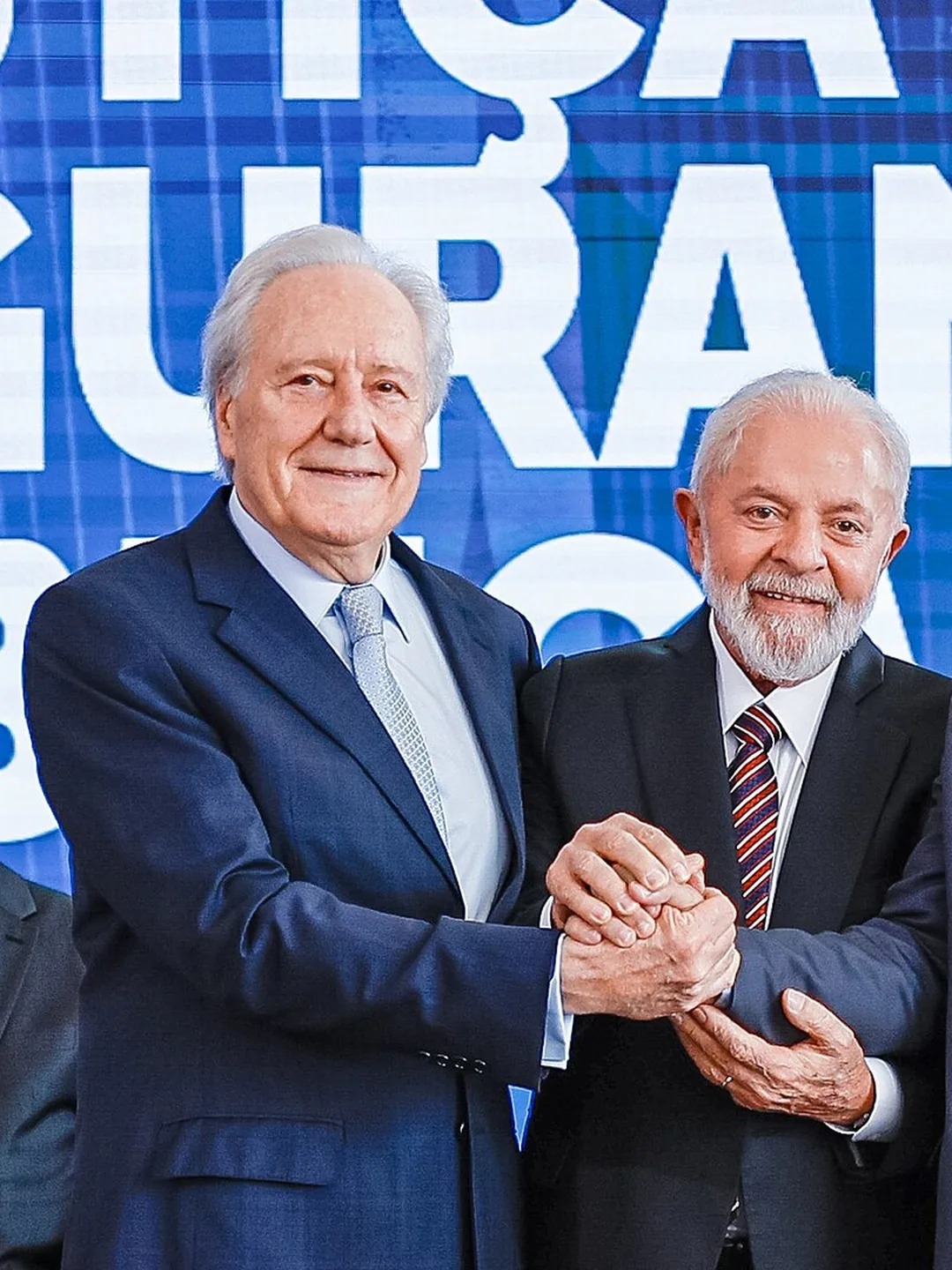 Lula e Ricardo Lewandowski na posse do ministro da Justiça, 1º/2/2024. Foto: Ricardo Stuckert/PR, CC BY-SA 4.0. A foto não é da festa