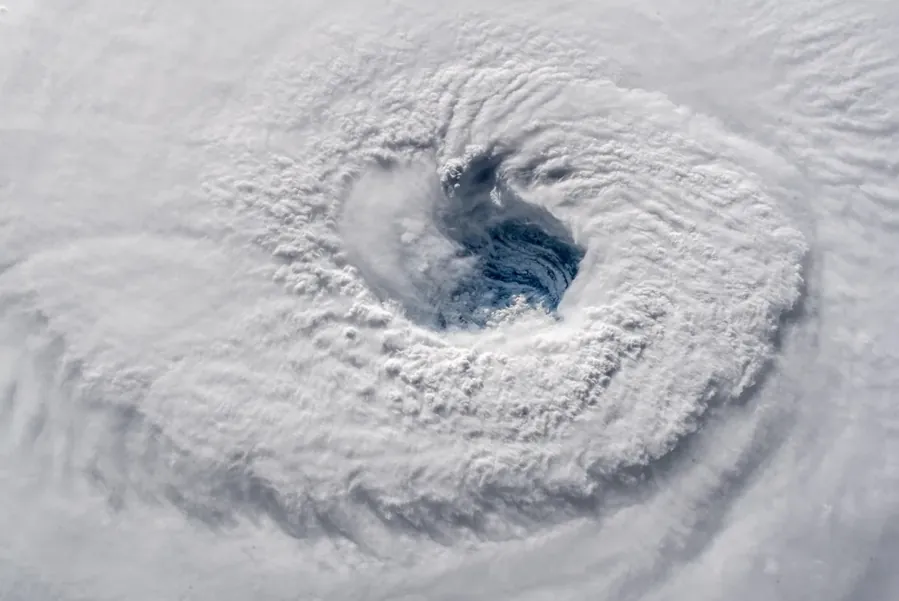 Olho do furacão Florence visto da Estação Espacial Internacional, em 2018