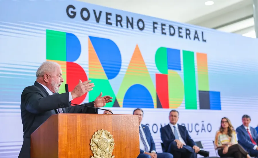 Lula no lançamento do Novo Bolsa Família, em março de 2023. Foto: Palácio do Planalto, via Wikimedia Commons, CC BY 2.0