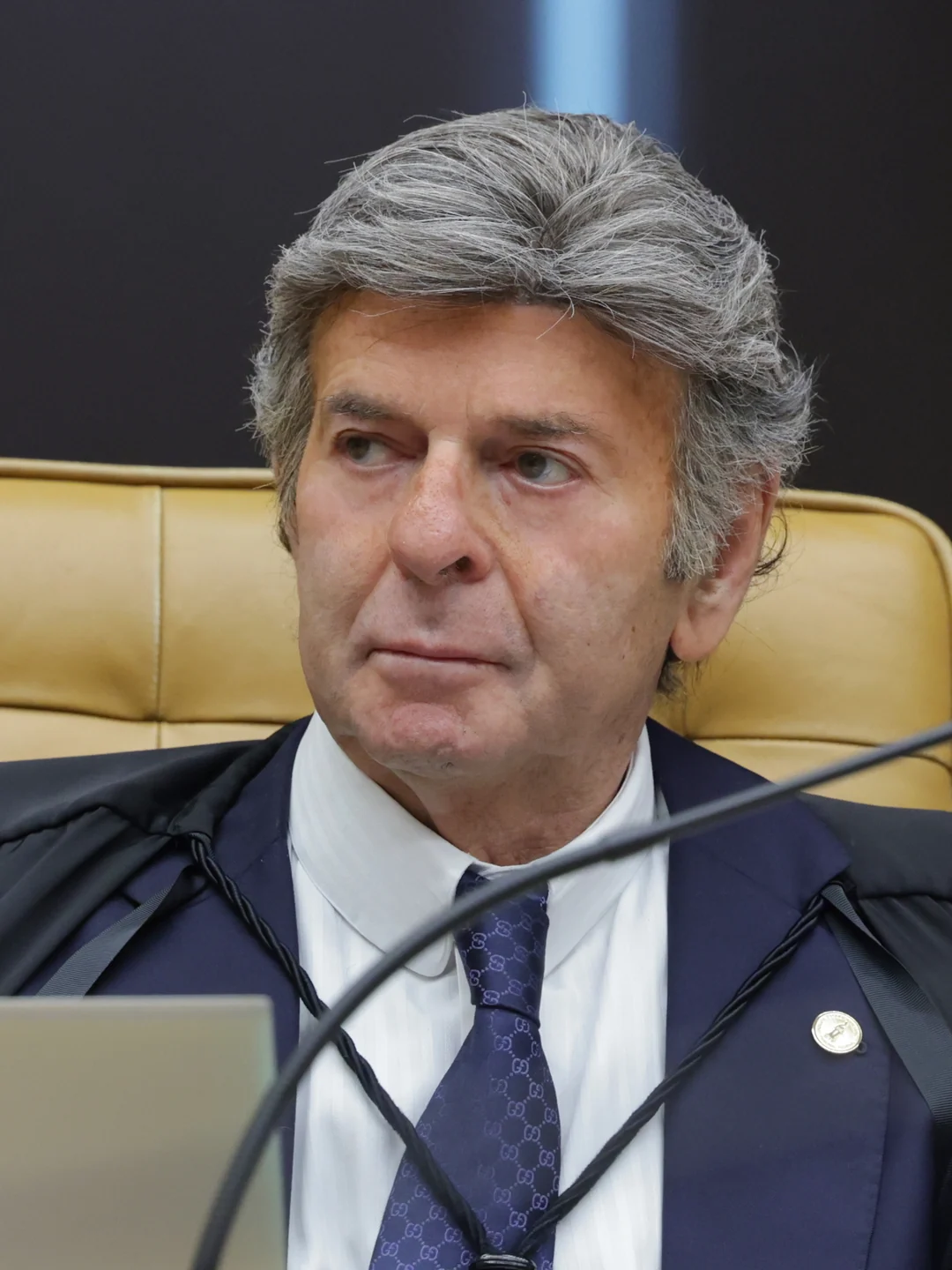 Ministro Luiz Fux no plenário do STF, dezembro de 2025. Rosinei Coutinho / STF / Wikimedia Commons, domínio público