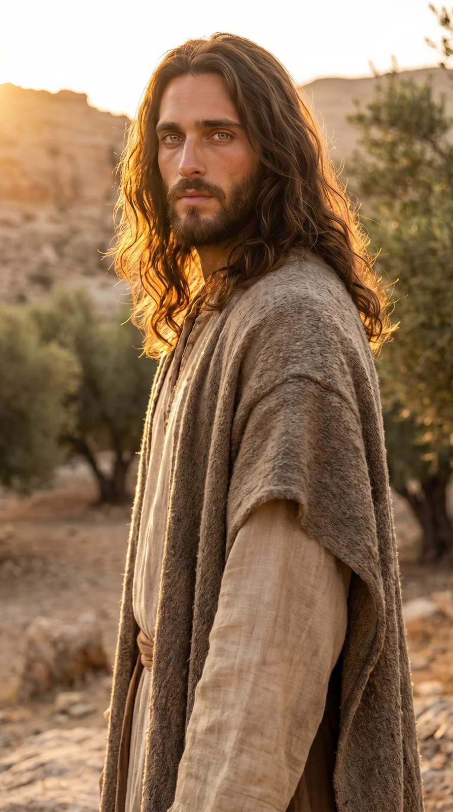 Jesus contra a luz do sol, imagem ilustrativa criada com inteligência artificial