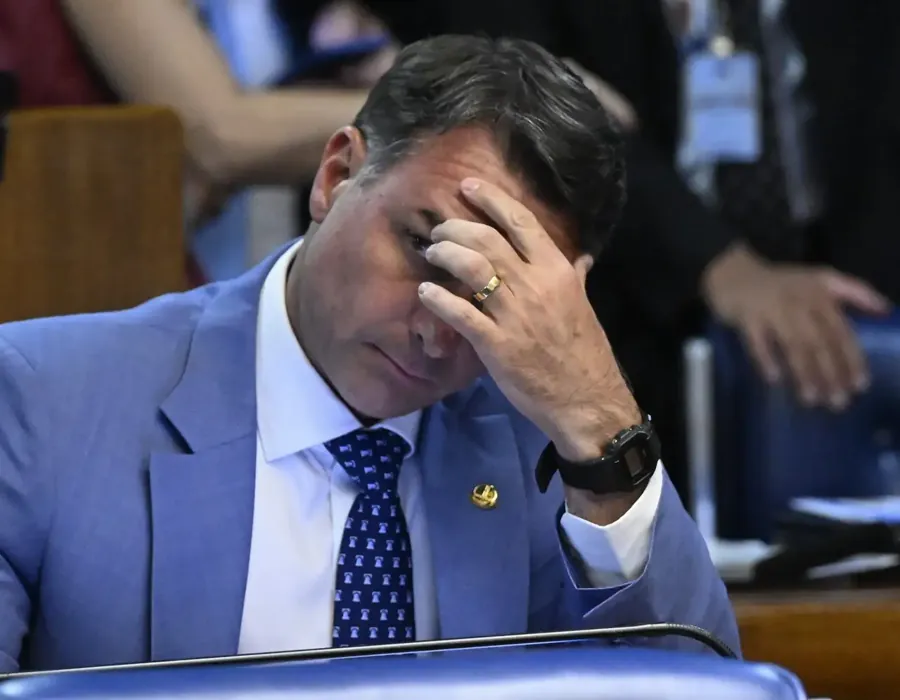 Flávio Bolsonaro no plenário do Senado, 1º/9/2026. Foto: Carlos Moura/Agência Senado, CC BY-SA 4.0