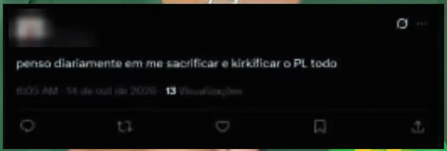 Print do X, 14/10/2026: