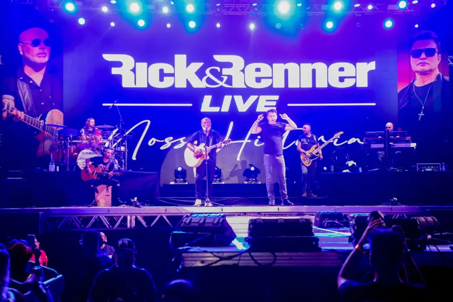 Rick e Renner no show do Verão Maior Paraná, em Pontal do Paraná, em 13 de janeiro de 2024. Foto: Ari Dias/AEN, CC0