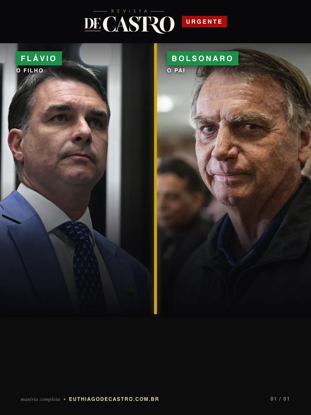 Jair e Flávio Bolsonaro no Senado, 26 de março de 2025. Foto: Agência Senado, CC BY 2.0