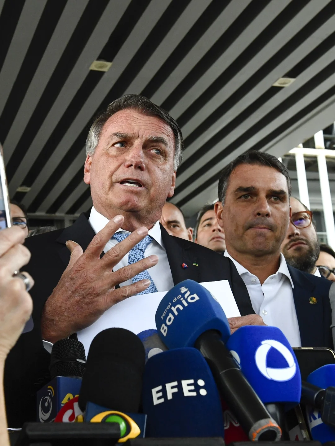 Jair Bolsonaro em entrevista no Senado, 2025. Agência Senado, via Wikimedia Commons, CC BY 2.0