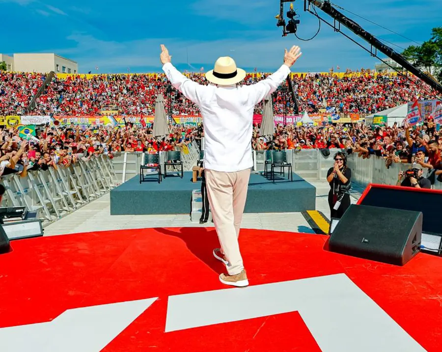Lançamento da campanha de Lula, 16 de agosto de 2026. Foto: Lula Oficial, via Wikimedia Commons, CC BY-SA 4.0