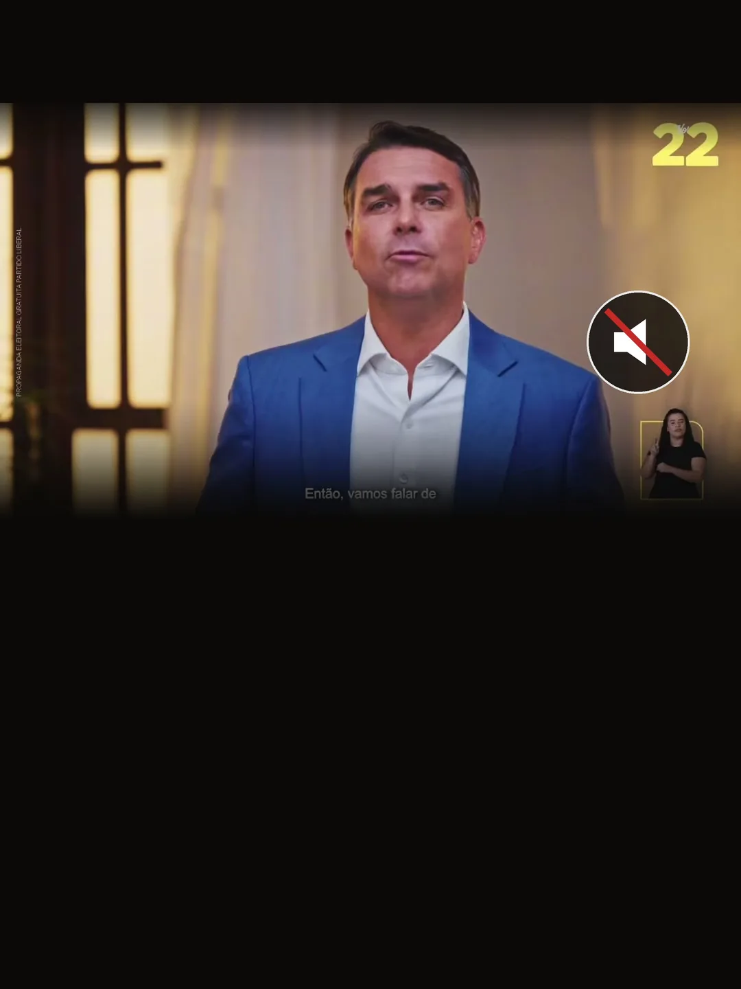 Quadro do programa eleitoral de Flávio Bolsonaro de 12 de outubro de 2026. Reprodução do vídeo oficial da campanha