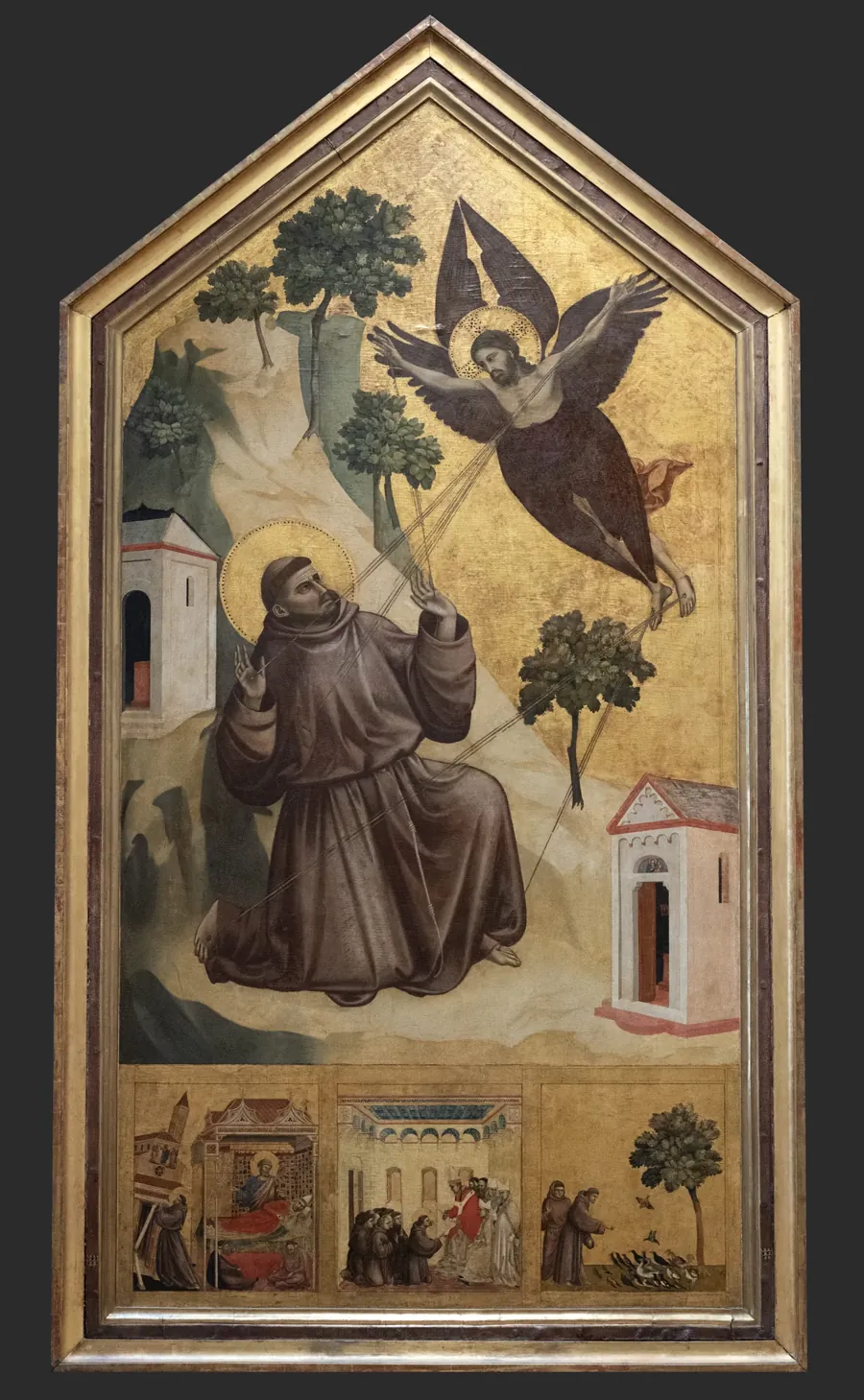 São Francisco recebe os estigmas, de Giotto, entre 1295 e 1300, Museu do Louvre. Domínio público