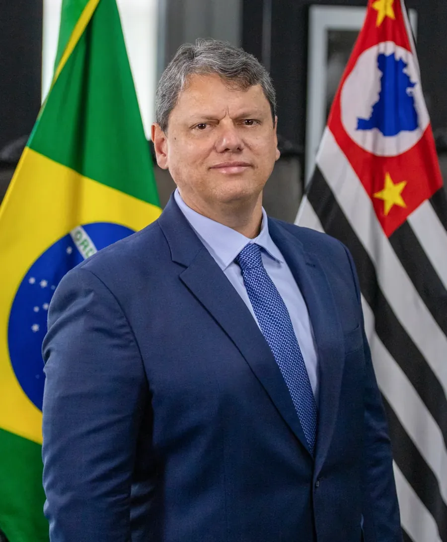 Tarcísio de Freitas em foto oficial do governo de São Paulo