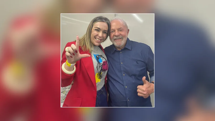 Roberta Luchsinger e Lula em foto publicada no Instagram dela. Reprodução, via Poder360
