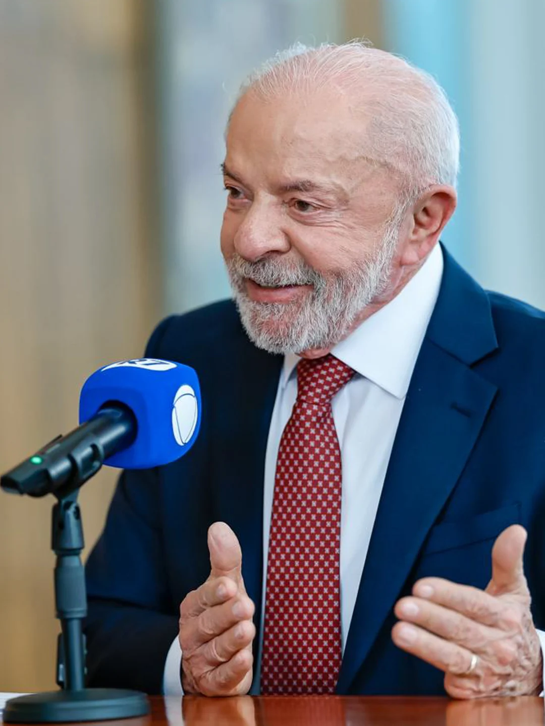 Lula em entrevista à TV Record, 23 de agosto de 2026. Foto: Lula Oficial, via Wikimedia Commons, CC BY-SA 4.0