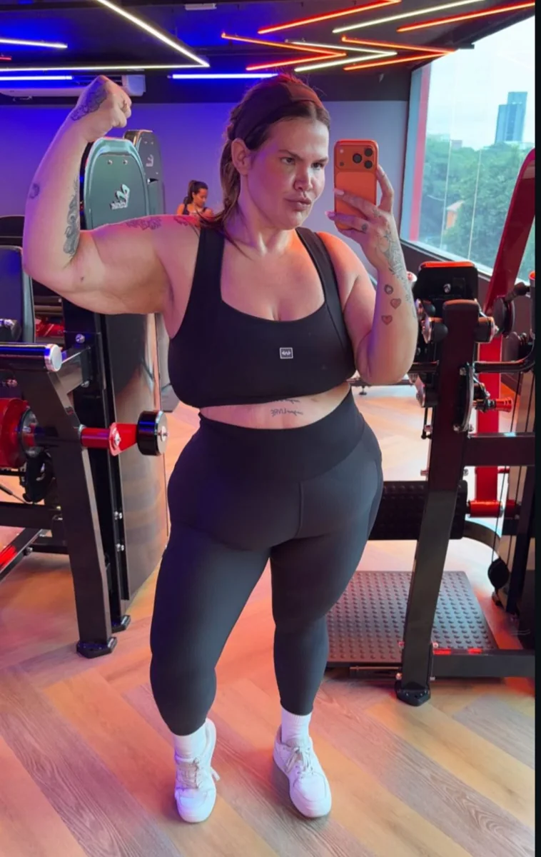 Thais Carla na academia em março de 2026