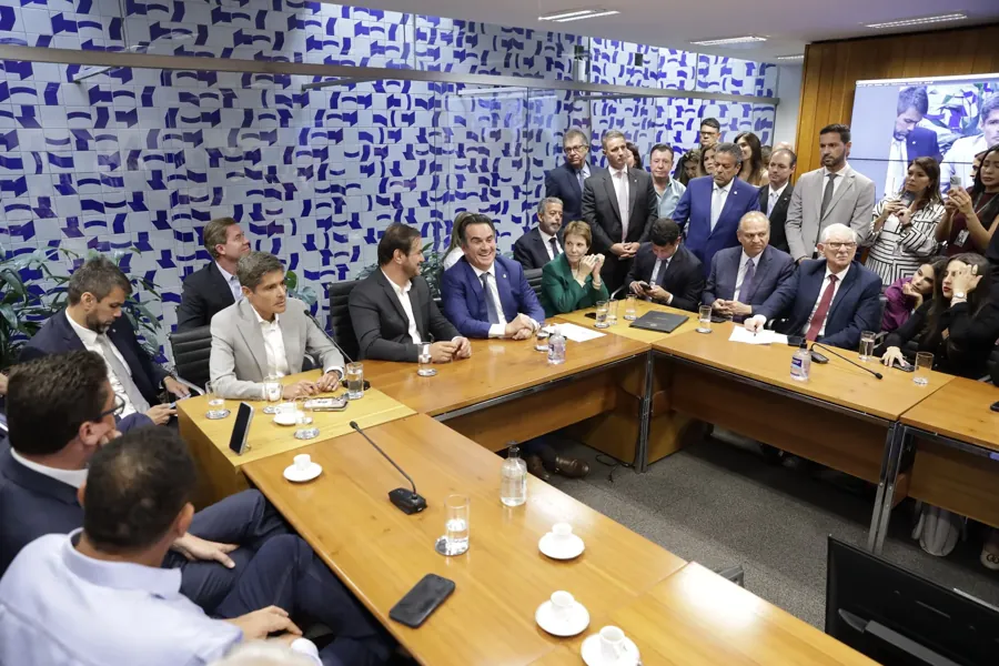 Reunião da bancada da União Progressista, em Brasília, 6 de outubro de 2026. Foto: Progressistas/Divulgação