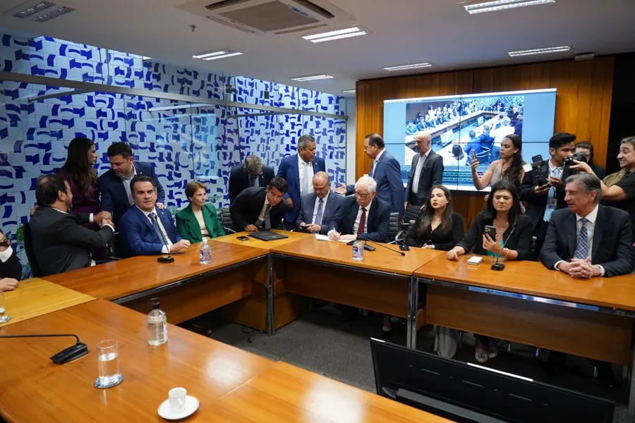 Reunião da bancada da União Progressista, em Brasília, 6 de outubro de 2026. Foto: Progressistas/Divulgação