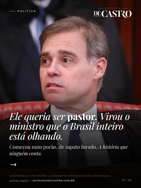 Capa da Revista De Castro sobre André Mendonça