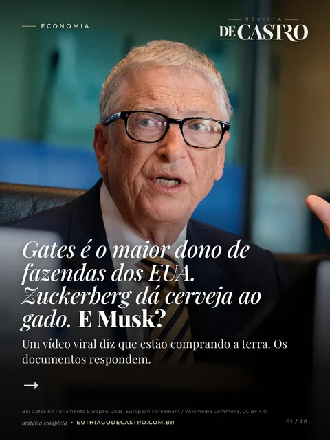 Capa da Revista De Castro sobre Bill Gates
