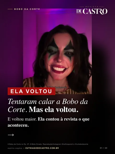 Capa da edição Ela voltou, sobre a volta da Bobo da Corte